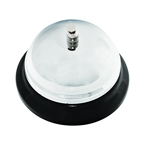 Advantus Call Bell, 3.38 Inch Diameter, Chrome Finish with Black Base (CB10000)