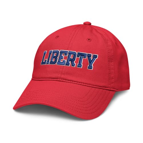 Liberty Flames Favorite Red Officially Licensed Adjustable Puff Embroidered Baseball Hat
