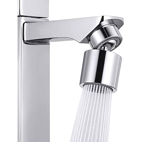 Kitchen Faucet Aerator Samodra Dual-Function Basin Tap Attachment Big Angle Swivel Sprayer Universal 360 Degree Rotate Tap - 24mm Male Thread Cover