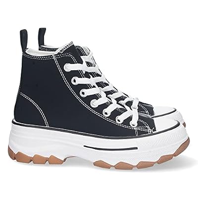 shoes&blues.es 72948-Zapatilla Abotinada de Plataforma para Mujer, Comoda, Estilo Bamba, Material de Lona, y Cierre de Cordones. Talla 40 Negro | Ya disponible en tu tienda friki favorita! En mundofriki.es! shoes&blues.es 72948-Zapatilla Abotinada de Plataforma para Mujer, Comoda, Estilo Bamba, Material de Lona, y Cierre de Cordones. Talla 40 Negro | Ya disponible en tu tienda friki favorita! En mundofriki.es!