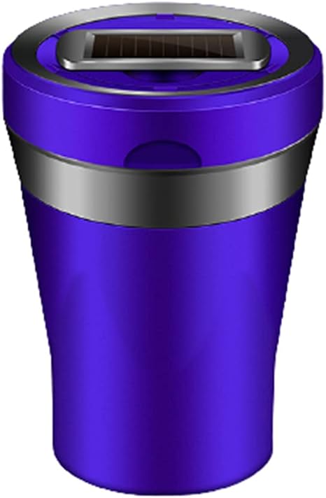 Amazon 車の灰皿 多機能 カバー付き 車のベントサスペンション灰皿 灰皿 トヨタ 電子ライター付 電池交換不要 ソーラーシガレットライター パープル 灰皿 シガーライター 車 バイク