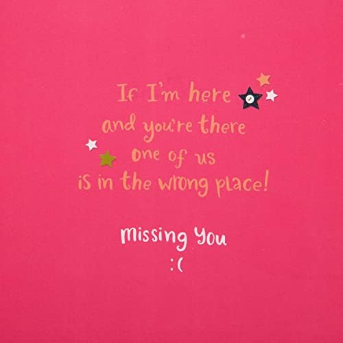 Hallmark Miss You Card - Cute Wellibobs with Heart Design