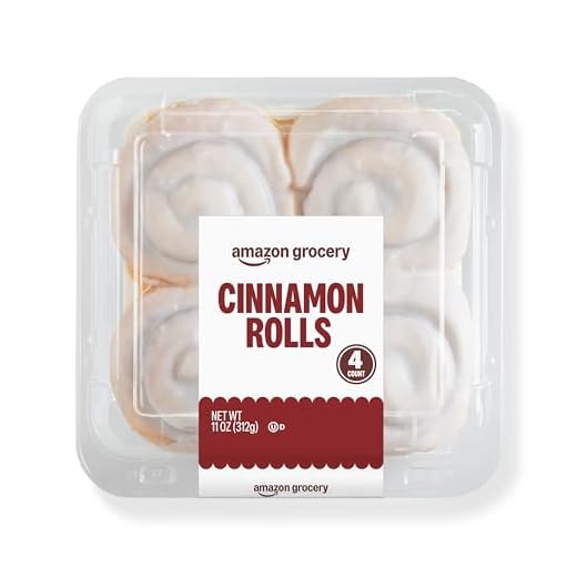 Amazon Grocery, Cinnamon Rolls, 11 Oz, 4 Ct, Frozen