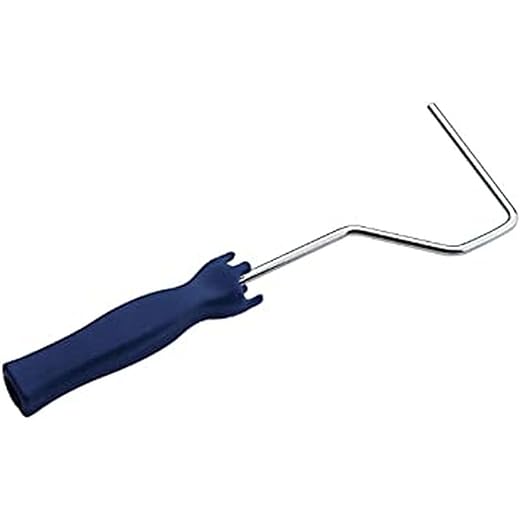 Wooster Brush R012-4 Mini-Koter Roller Frame, 12 in L, 4 in, Plastic Threaded Grip Handle, Blue, Galvanized, Bule, 4 Inch