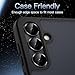 JETech Camera Lens Protector for Samsung Galaxy S25+ / S25 Plus 5G, 9H Tempered Glass Metal Individual Ring Cover, Easy Installation Tray, HD Clear, 1 Set (Black)