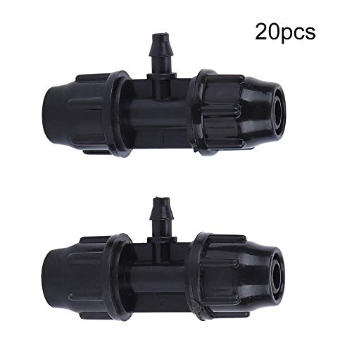 Cafopgrill Irrigation Fittings Kit 20Pcs Garden Irrigation Tee Fittings Lock T-Shaped Nozzle Adjustable Atomizing Nozzle