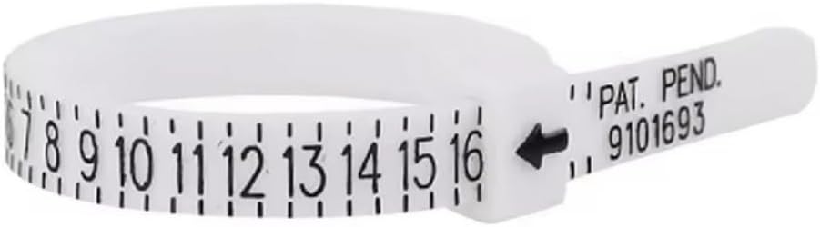 White Ring Sizer, Ring Size Measuring Tool Reusable 1-17 US Size Gauge for Unisex Children & Adult
