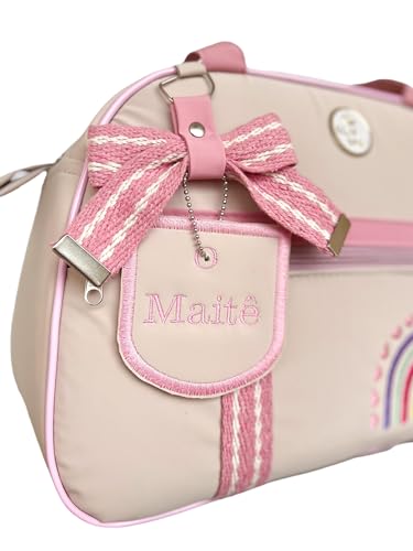 Kit Bolsa Maternidade Arco-íris/Unicórnio Jardim Encantado 4 Peças Personalizado