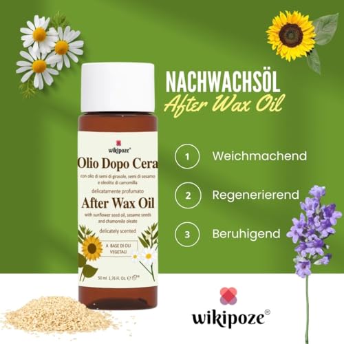 Rasieröl Damen gegen Eingewachsene Haare, Körperöl für die Rasur & nach der Haarentfernung mit Sonnenblumen, Kamille & Lavendel, After Shave Damen anti Rasierpickel Intimbereich After Wax Oil