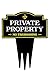 Brookfield Products Private Property No Trespassing Yard Sign with Stake | Unique Triple Self Staking Design | Heavy Duty Dibond Aluminum Material | Stakes Easily in Home Lawn | 16" Tall x 12.5" Wide