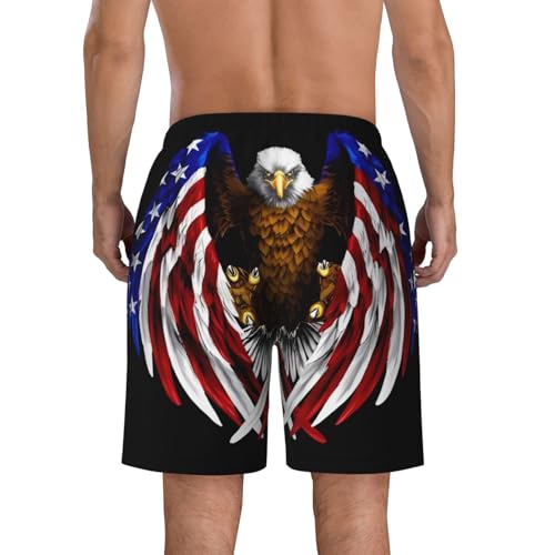 USA Flag Patriotic Eagle Men Beach Pants â€“ Swim Trunks for Men,Quick-Dry and Comfortable, Suitable for Beach, Surf, and Everyday Wear4