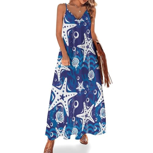 Robe longue pour femme été sans manches ultra légère pour journées de plage confortables