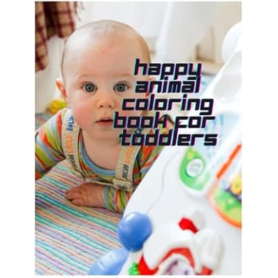Happy animal coloring book for toddlers