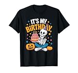 Photo Gallery spooky halloween skeleton birthday party vibes maglietta Photo Gallery spooky halloween skeleton birthday party vibes maglietta