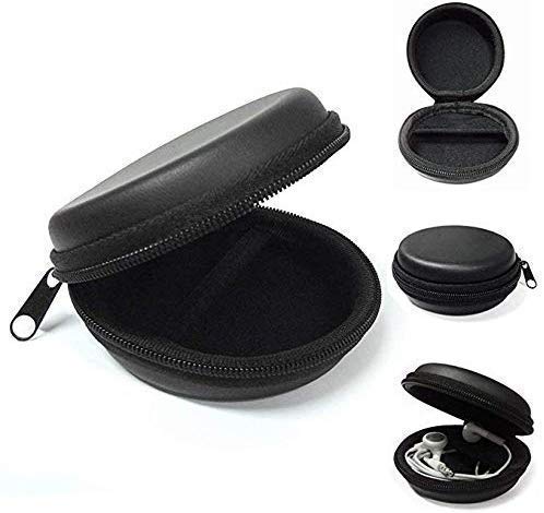 Image of Hard Shell Earphone Case - Shockproof Zipper Pouch for Earphones, Headphones, USB Drives, SD Cards & Small Mobile Accessories | Portable Carrying Case for Travel & Daily Use