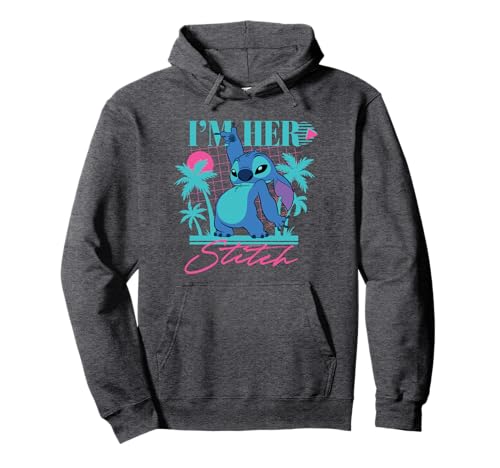 Disney Stitch Retro ’90s Couples Matching I’m Her Stitch Pullover Hoodie