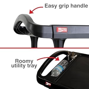 Metro myCart Plus Utility Cart Choose Your Height Adjustable Heavy Duty Rolling Cart for Home Commercial and Industrial Use 3 Shelf 500 lbs Capacity 277 W x 4025 L x 368 408 H Black