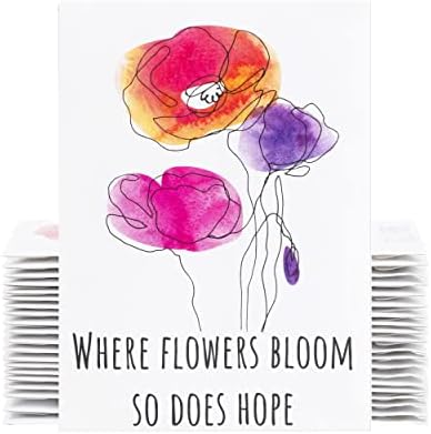 American Meadows Wildflower Seed Packets ''Where Flowers Bloom'' Party Favors for Guests (Pack of 20) - Wildflower Seed Mix, Plant Year-Round, Great Gift for Hostesses, Showers, Weddings, Thank You