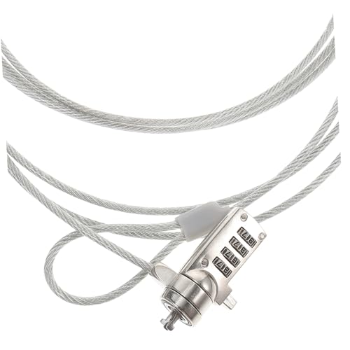 HIAKDOFT Cable de Seguridad para Portátil con Digital Reajustable Cable Antirrobo Candado para Laptop y Tableta Resistente y Seguro para Oficina y Hogar