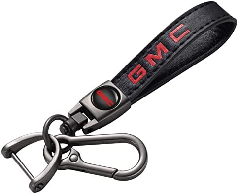 1Pack Leather Keychain Compatible with GMC Sierra Denali Canyon Terrain Yukon Jimmy Acadia Family Present for Man and Woman