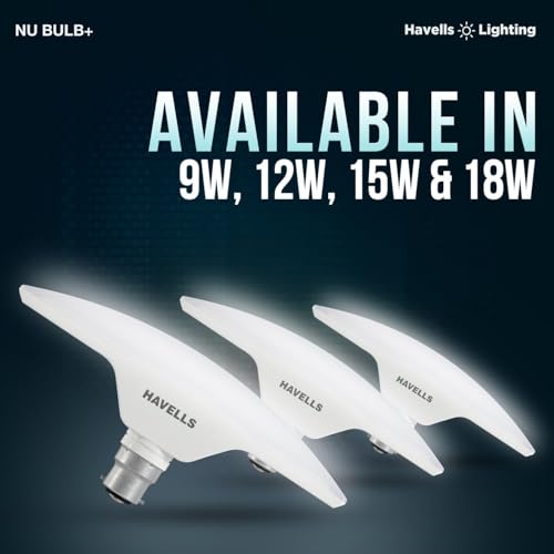 Image of Havells T Shape NU Led Bulb 15W B22 Base|14% Wider Light Spread|100 Lumens Per Watt|Inbuilt 4.0KV Surge Protection| 320 Degree Rotation For Multiple Applications (6500K,Cool Day Light) - Pack Of 1