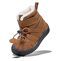 Newsonet Baby Snow Boots Winter Boys Girls Cold Weather Faux Fur Shoes Brown Size 12-18 Months Toddler