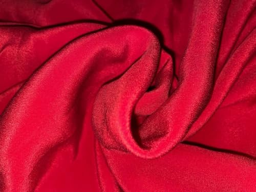 Pure Silk Crepe Fabric 150GM Weight /44 inches Wide RED