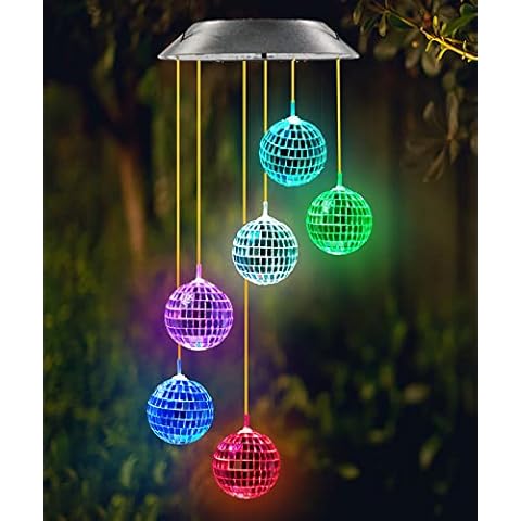 Kwaiffeo Gifts for Women, Solar Disco Ball for Garden Patio Outdoor Decor, Lovely Color Changing Solar Garden Lights, Birthday Gifts for Women, Gifts for Mom Grandma Teacher, Mothers Day Gifts Cover