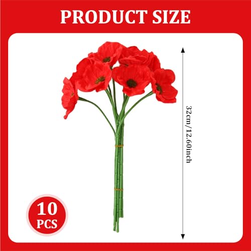 Coquelicots fleurs artificielles réutilisables pour un décor de mariage sans entretien permanent. - 3