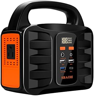 Portable Power Station, 155Wh 42000mAh Outdoor Solar Generator wi...