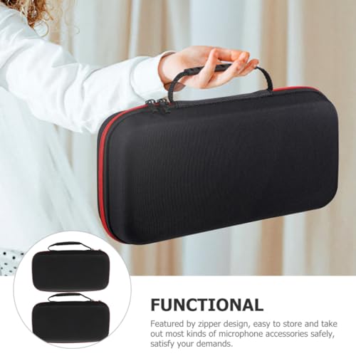 2 Pcs Estuche para Micrófono de Mano Resistente a Golpes con Cierre de Cremallera, Bolsa Portátil para Viaje miniatura 3
