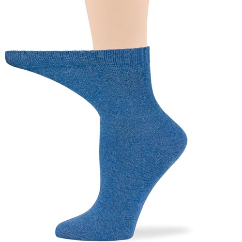 Image of 7BIGSTARS KINGDOM Women's Cotton Quarter Non-Binding Diabetic Fashion Socks-L-M-4 Pack-Multicolor
