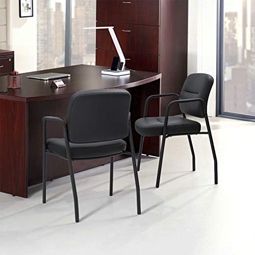 Devoko Office Reception Chairs Executive Leather Guest Chairs With Armrest Ergonomic Upholstered Lumbar Support Side Chairs #TOP1