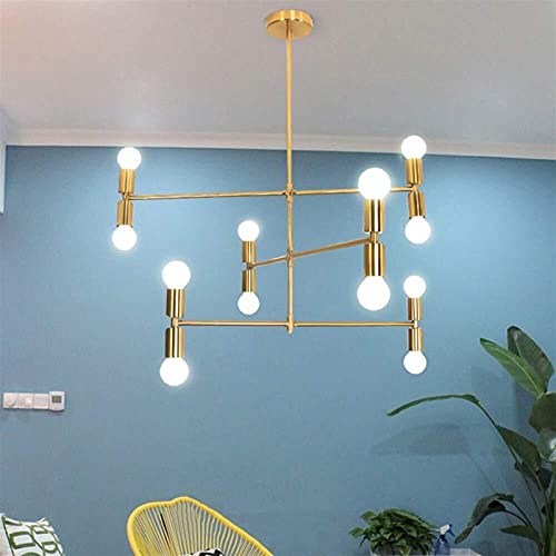 Lampe géométrique moderne en fer forgé noir TQHGM pour salon et café