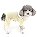 Zunea Small Dog Pajamas Cute Strawberry Summer Puppy Clothes Pyjamas Soft Cotton Jumpsuit Plaid Sleeping Wear Breathable Pjs Apparel Outfits Doggie Chihuahua Clothing for Pet Dogs Girls Yellow L