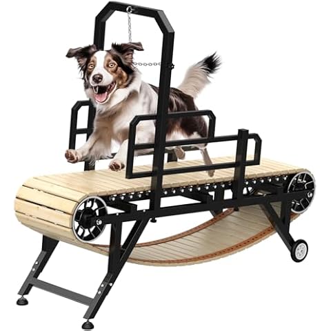 Pro 69" Dog Treadmill for Medium Large Dogs, 4 Level Adjustable Ramp Canine Dog Trotter, Easy to Move Slatmill for Dog Exercise Indoor & Outdoor, Up to 330LB Cover