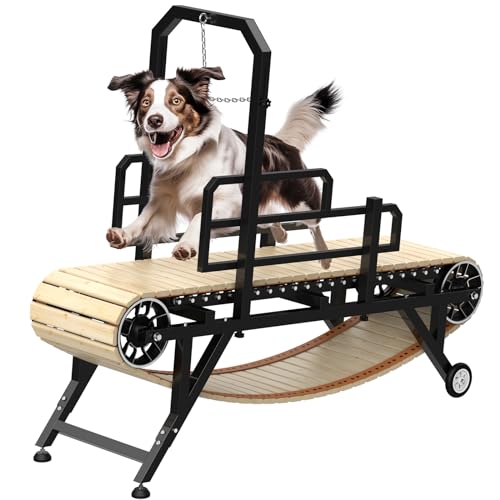 Pro 69' Dog Treadmill for Medium Large Dogs, 4 Level Adjustable Ramp Canine Dog Trotter, Easy to...