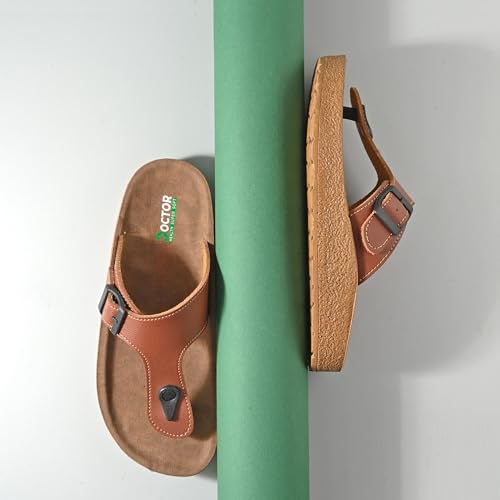 Image of DOCTOR HEALTH SUPER SOFT Men's Buckle Thong Sandals | Comfortable Cushioned Footbed Casual Slippers | Anti-Slip Lightweight Everyday Wear Open Toe Sandals for Indoor Outdoor Use