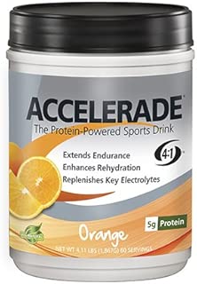PacificHealth Accelerade, All Natural Sport Hydration Drink Mix with Protein, Carbs, and Electrolytes for Superior Energy Replenishment - Net Wt. 2.06 lb., 30 serving (Orange) - coolthings.us