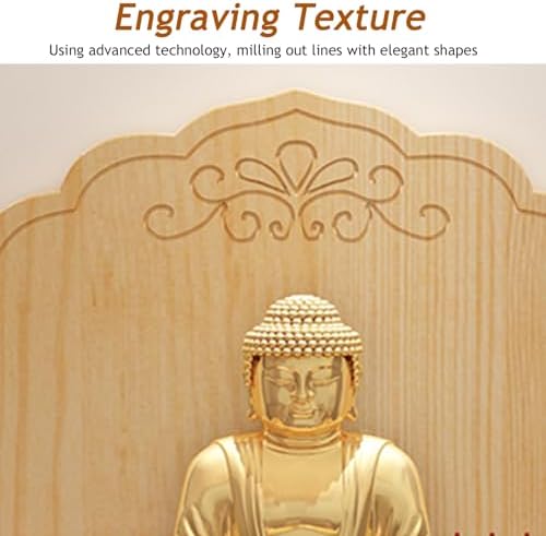 Modern Chinese Buddha Altar Shelf - Wall Mounted Wooden Offering Table, Sleek Pagoda Design, Spiritual Cabinet for Home Décor, Meditation & Zen Space Organizer