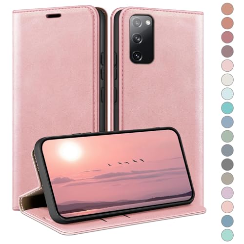 Coque Samsung S20 FE portefeuille rose gold pour vos sorties
