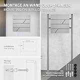 ECD Germany Nowoczesny Design Skrzynka Na Listy Z Miejscem Na Gazety 37x11x37 Cm Z Malowanej Proszkowo Jasnoszarej Stali Nierdzewnej W Komplecie 2 Klucze Material Montazowy - Skrzynka Na Listy Scienna