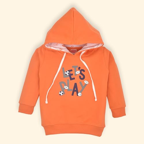 Image of LuvLap Baby Boys Full Sleeve Hooded Sweatshirt & Pyjama Set