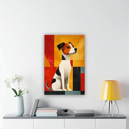 Art géométrique rétro animal de compagnie affiche toile chambre - 6