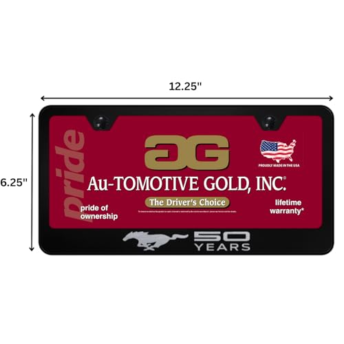 Cadre de plaque d'immatriculation Ford Mustang acier noir gravé laser