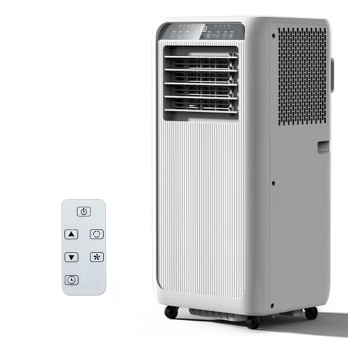 8000 BTUs Portable Air Conditioner, 3 in-1 AC Unit For 350 Sq. Ft. With Built-In Dehumidifier, 2-Speed Fan, 24-Hour Timer, Remote Control, Led Display