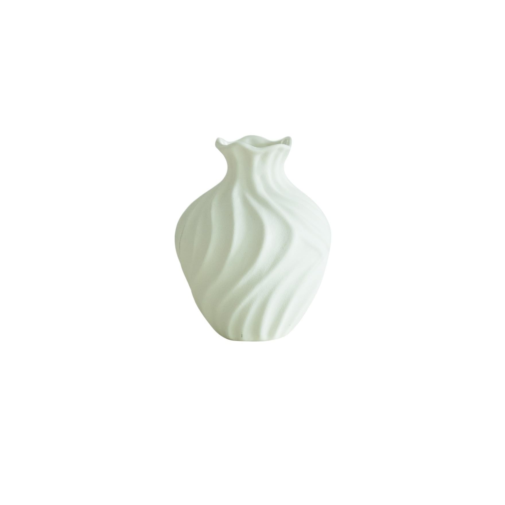 EINES Ceramic Vase Lingsi White Jade Desktop Flower Arrangement Decoration Ornaments