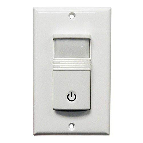 Morris 80532 Wall Mount Occupancy/Vacancy Sensor, No Neutral, PIR Double Pole, 3Way, White