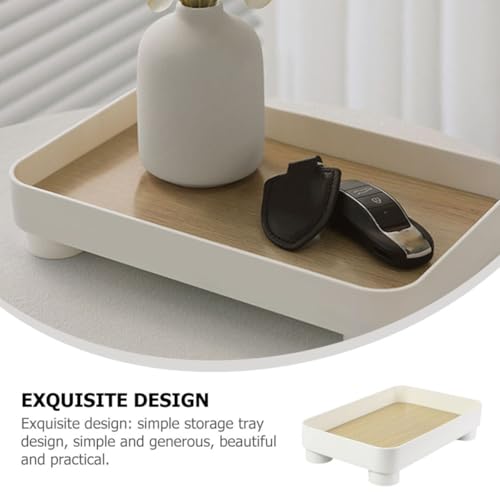 Bandeja multifuncional de madera Tofficu organizador joyas baño 8