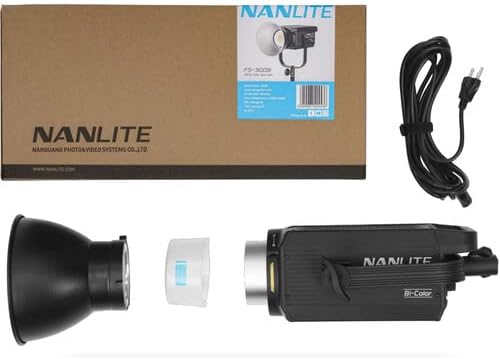 Miniatura 2 de Nanlite Foco de estudio bicolor FS-300B, 2700K-6500K, Bluetooth, 2.4G, montaje Bowens